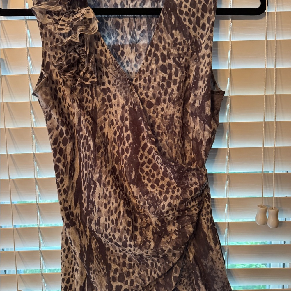 Leopard Print Sleeveless Dress
